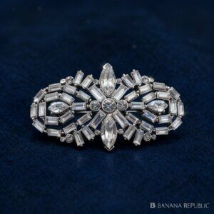 RARE "Celestial Cascade" Crystal Brooch Banana Republic Dazzling Statement Piece